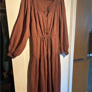 Old Navy Terracotta Long Sleeve Dress